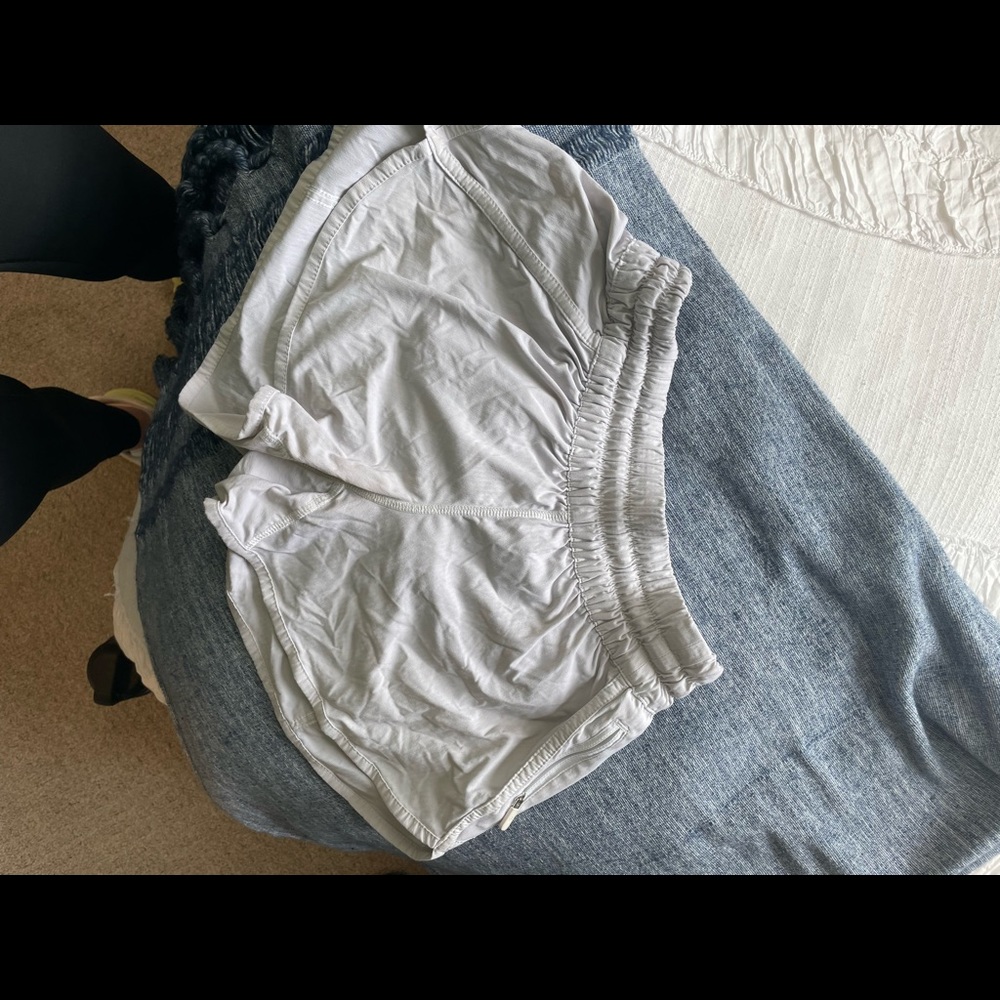 Lululemon running short. Lulu lemon tracker short in white.